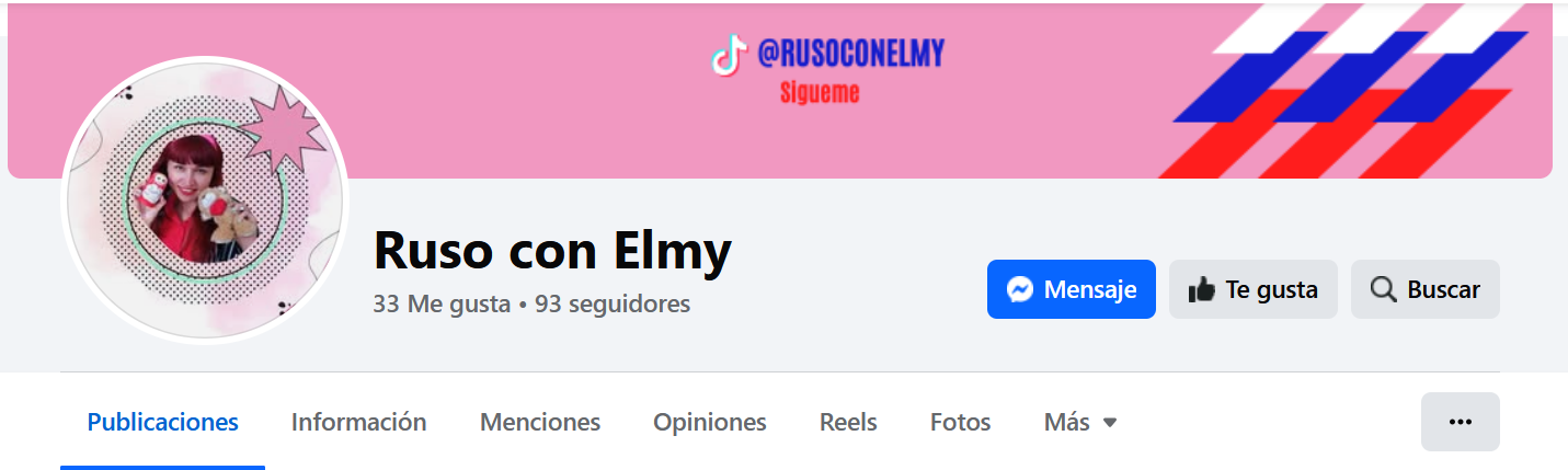 portada de fan page de Ruso con Elmy